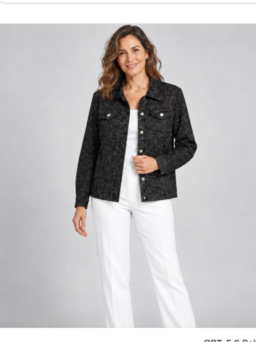 Ruby Road Black Textured Button Jacket Size 8